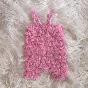 Pink Ruffle Romper 0-12M